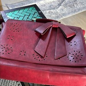 Red Laptop Bag with spacious interior and durable design